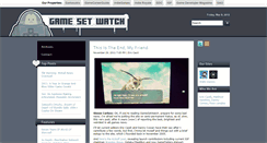 Desktop Screenshot of gamesetwatch.com